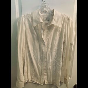Ann Taylor Loft ivory blouse size medium